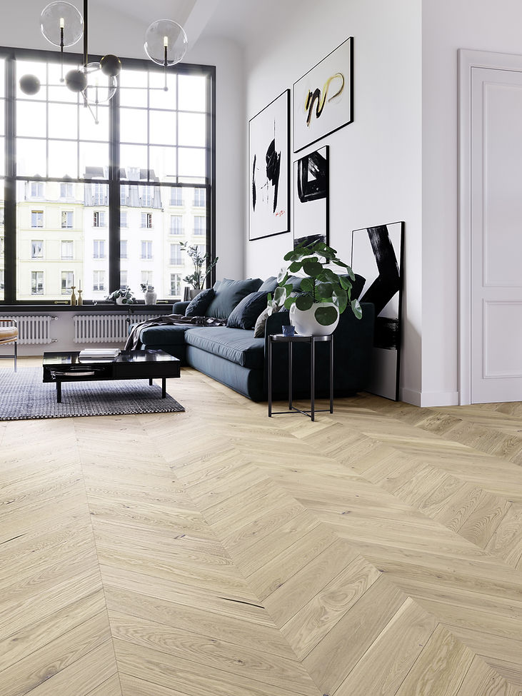 Solene French Herringbone MGNHB9036 Chevron Engineered Hardwood Flooring - Noyer Highlands Collection