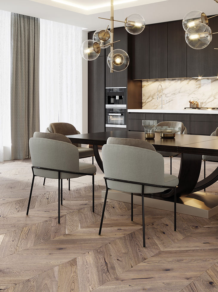 Mathilde French Herringbone MGNHB9038 Chevron Engineered Hardwood Flooring - Noyer Highlands Collection