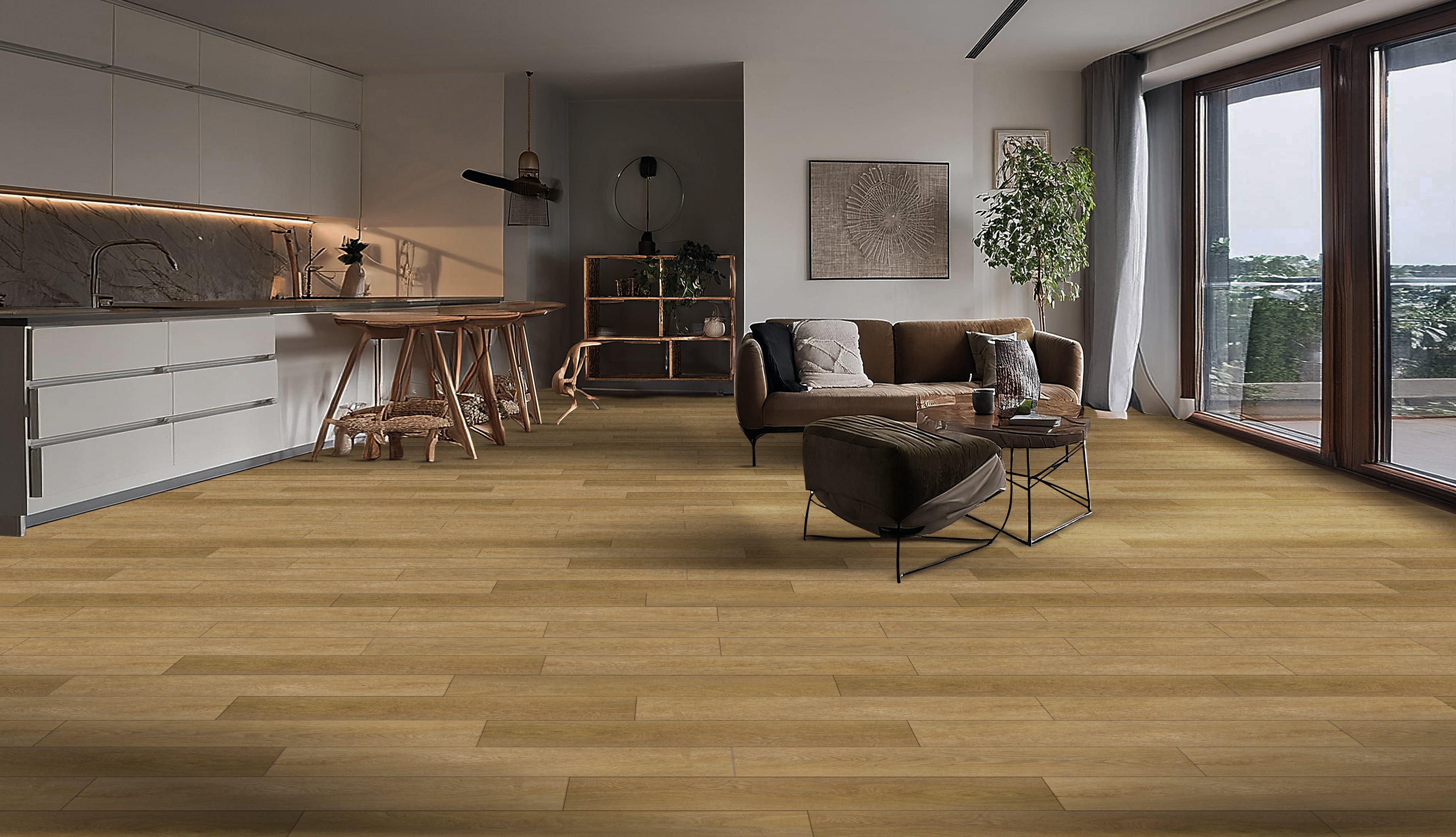 Natural Oak 60" Plank RECA2208 Waterproof Rigid Core - Great California Oak Collection