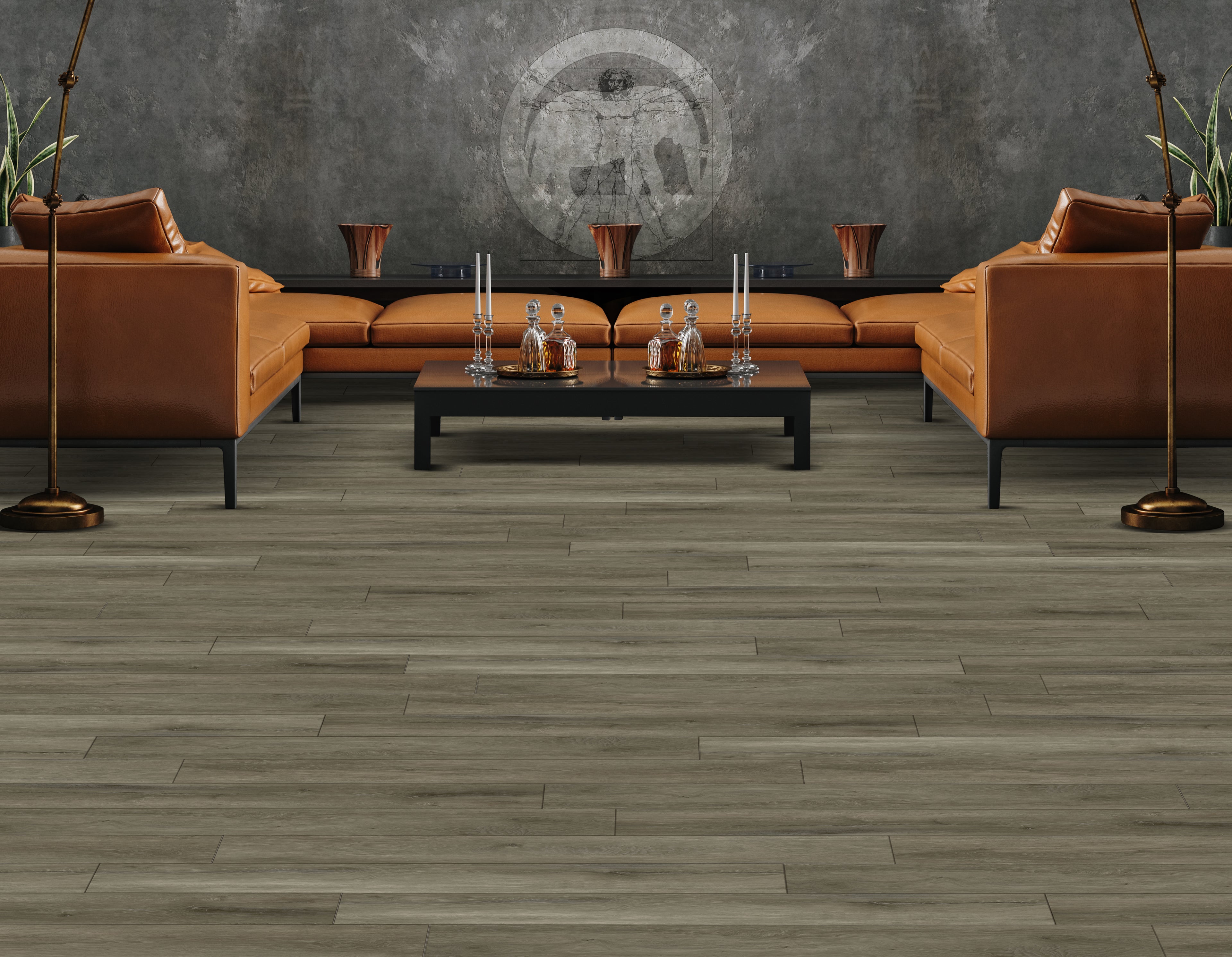 Super Gray Rigid Core REGVE5205 Rigid Core Waterproof Flooring - The Glacier Point Collection