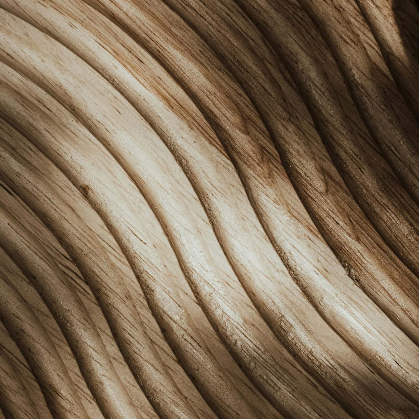 Close-up of wavy wooden surface